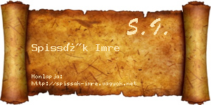 Spissák Imre névjegykártya