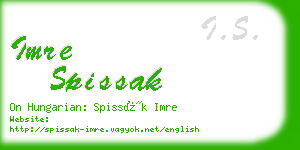 imre spissak business card